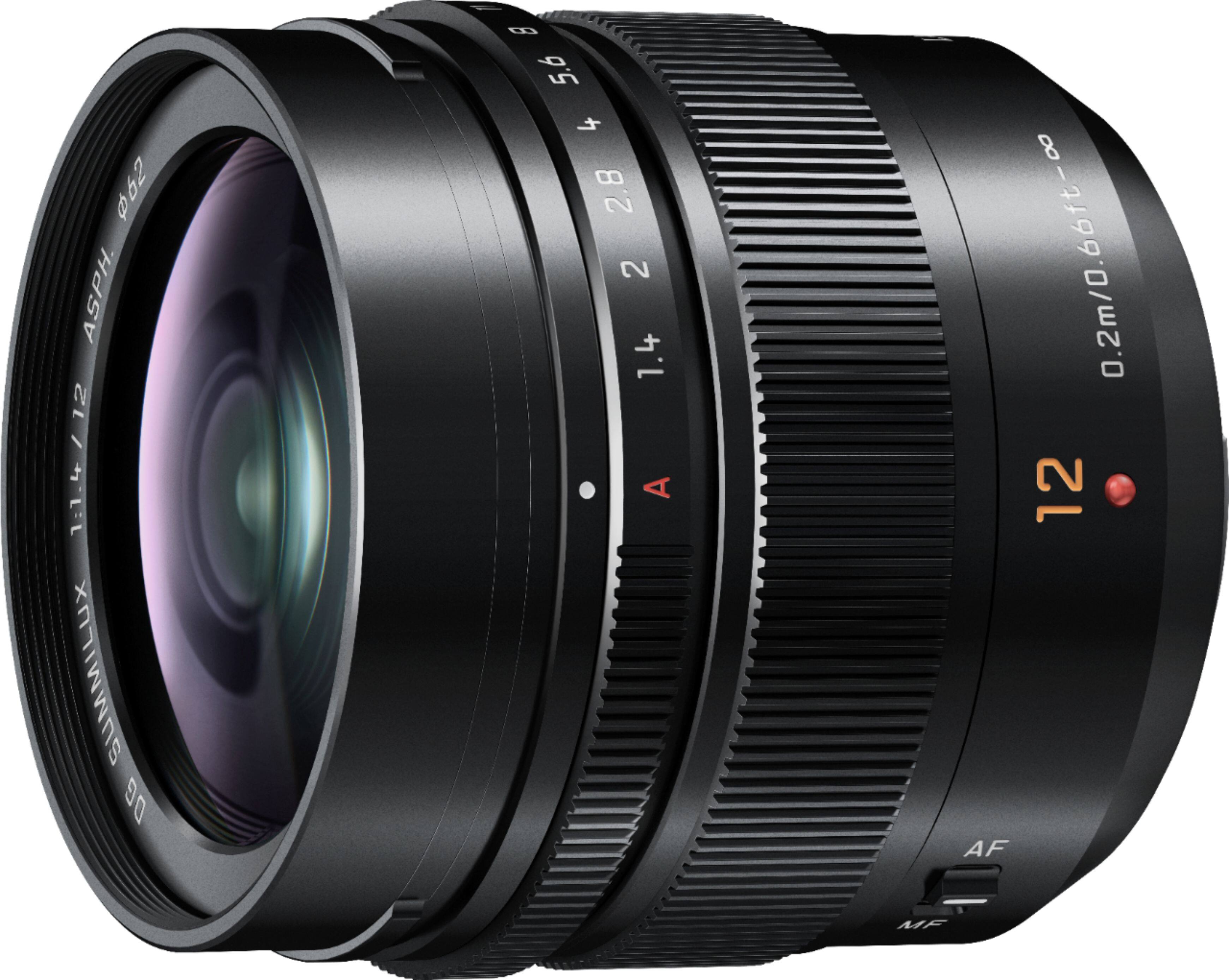 Front. Leica - DG Summilux 12mm f/1.4 ASPH. Lens for Lumix GX7 - Black.