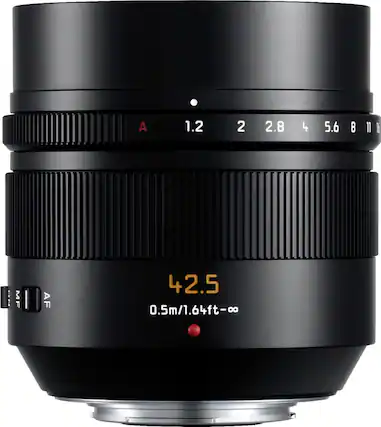 Front. Panasonic - Leica DG NOCTICORON 42.5mm f/1.2 Optical Lens for Lumix GX7 - Black.