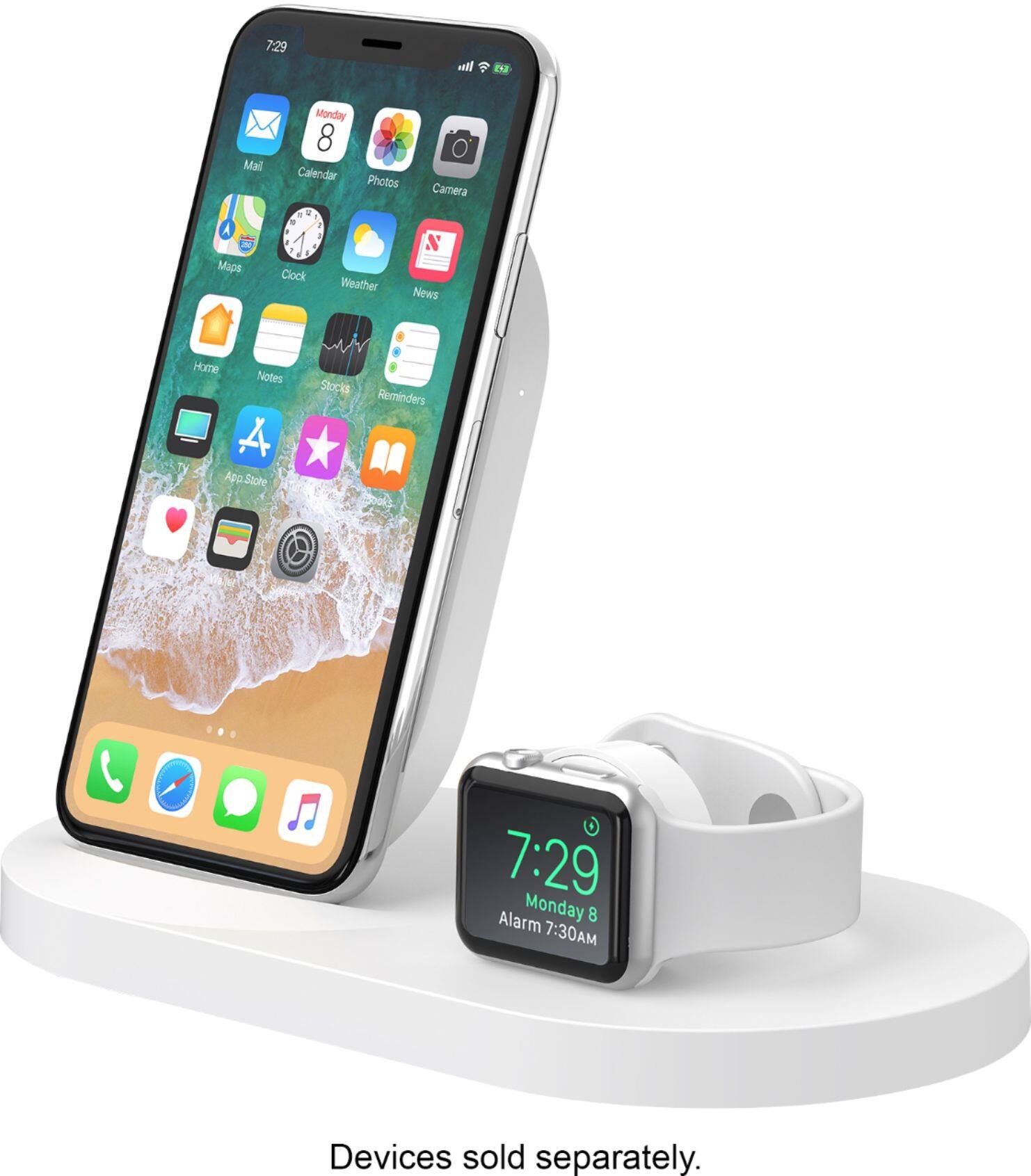 Alt View 12. Belkin - Boost Up Wireless Charging Dock for iPhone® and Apple Watch - White.