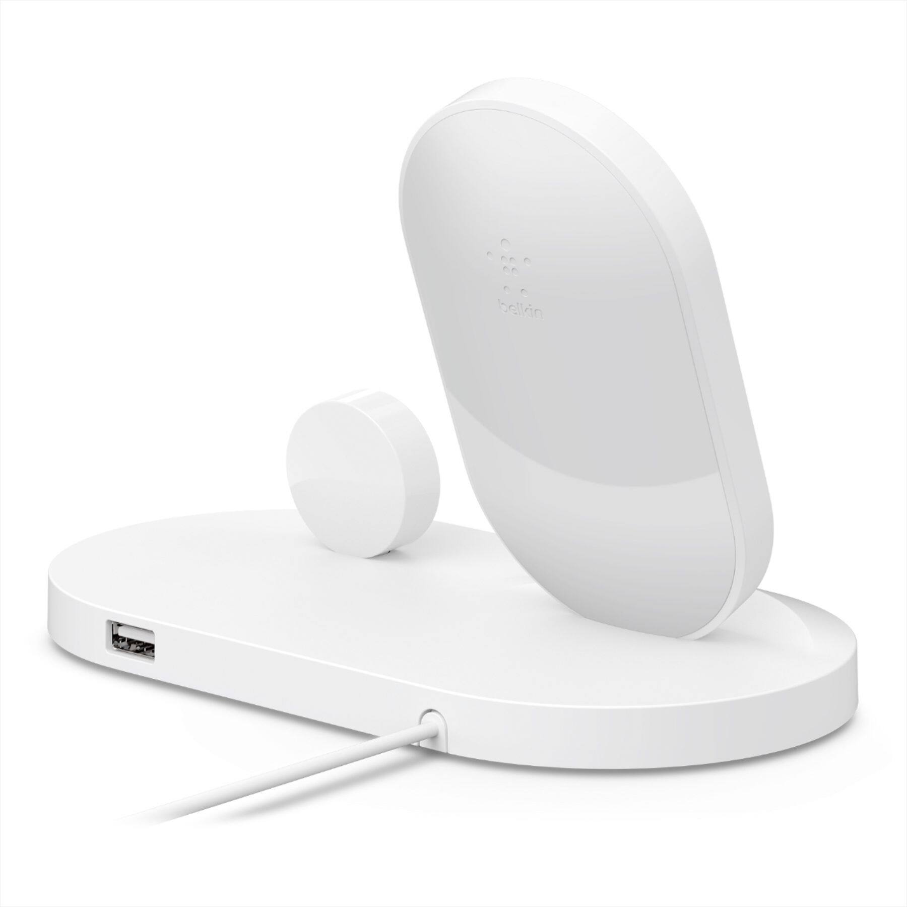 Alt View 13. Belkin - Boost Up Wireless Charging Dock for iPhone® and Apple Watch - White.