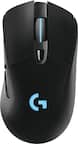 Front. Logitech - G703 LIGHTSPEED Wireless Optical Gaming Mouse - Black.