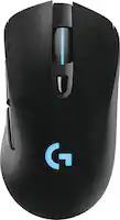 Logitech - G703 LIGHTSPEED Wireless Optical Gaming Mouse - Black - Front_Zoom