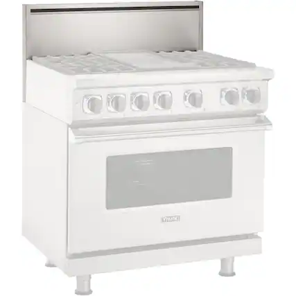 Front. Viking - Backguard for Gas Ranges and Gas Rangetops - Stainless steel.