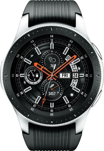 Samsung - Galaxy Watch Smartwatch 46mm Stainless Steel LTE - Silver (Verizon)