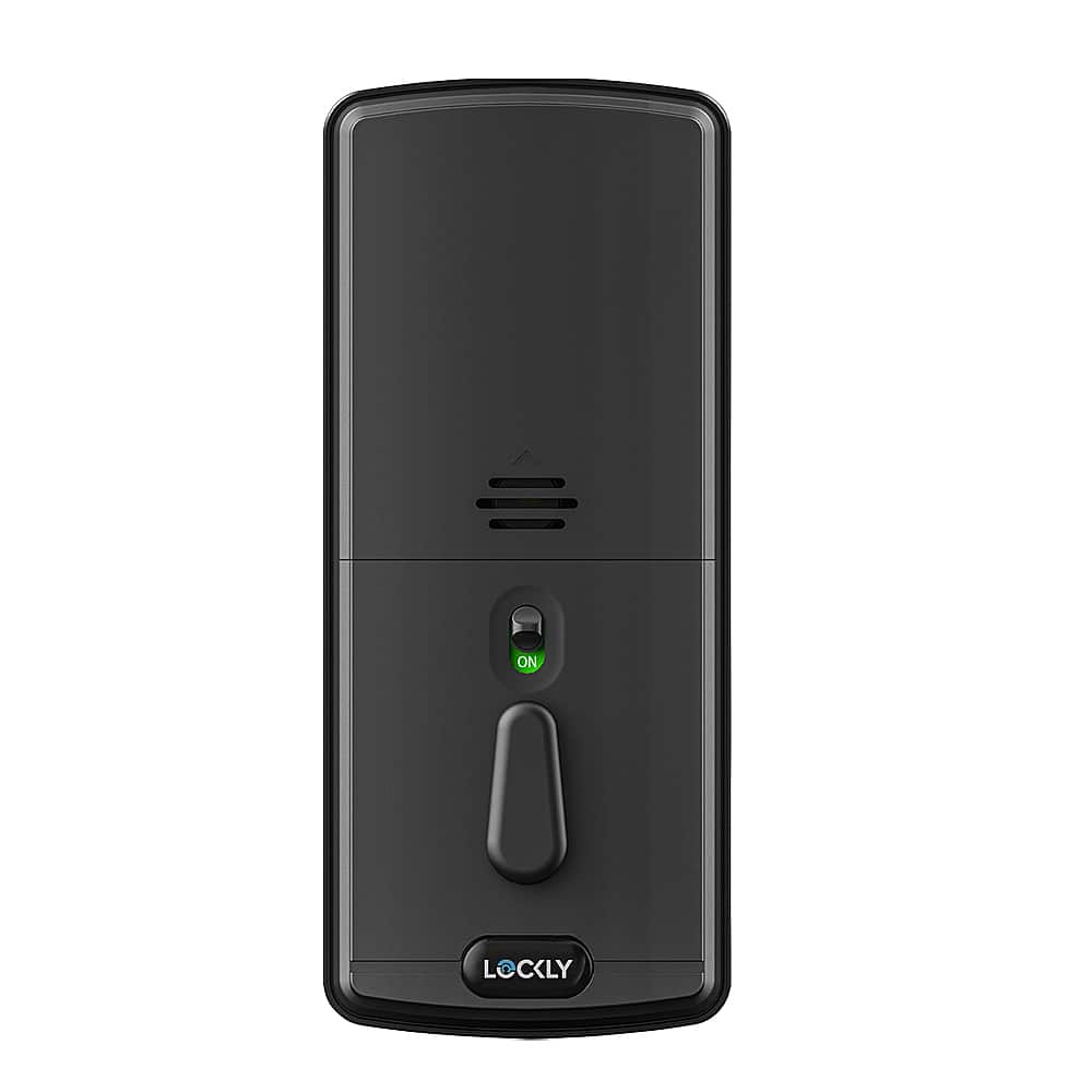 Alt View 12. Lockly - Secure Plus Smart Lock Replacement Deadbolt with 3D Biometric Fingerprint/App/Physical Key - Matte Black.