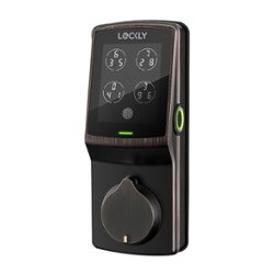 Lockly - Secure Plus Smart Lock Bluetooth Retrofit Deadbolt with Touchscreen/Fingerprint Sensor/Key Access/Auto Lock Access - Venetian Bronze - Front_Zoom