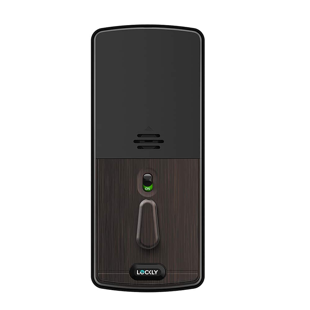Alt View 12. Lockly - Secure Plus Smart Lock Replacement Deadbolt with 3D Biometric Fingerprint/App/Physical Key - Venetian Bronze.