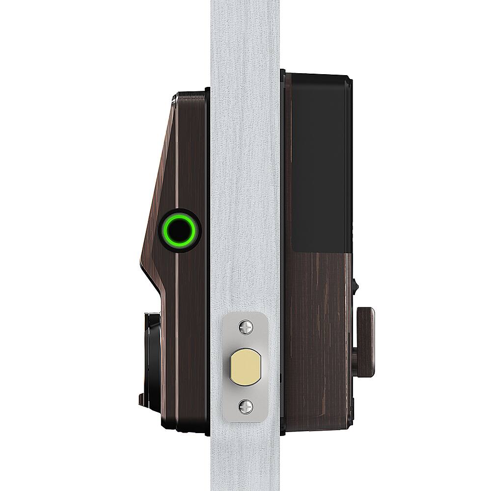Alt View 13. Lockly - Secure Plus Smart Lock Replacement Deadbolt with 3D Biometric Fingerprint/App/Physical Key - Venetian Bronze.