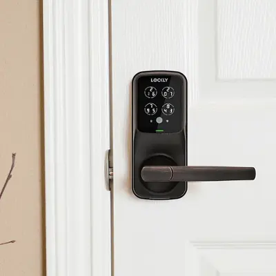Secure Smart Touchscreen Keypad Door Latch Lock with Bluetooth, Venetian Bronze