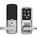 Alt View 11. Lockly - Secure Plus Smart Lock Bluetooth Replacement Latch with Touchscreen/Fingerprint Sensor/Key Access/Auto Lock - Satin Nickel.