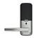 Alt View 12. Lockly - Secure Plus Smart Lock Bluetooth Replacement Latch with Touchscreen/Fingerprint Sensor/Key Access/Auto Lock - Satin Nickel.