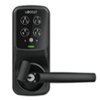 Lockly - Secure Pro Smart Lock Wi-Fi Retrofit Door Handle with Touchscreen/Fingerprint Sensor/Key Access/Voice Control - Matte Black