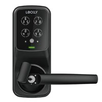 Lockly - Secure Pro Smart Lock Wi-Fi Replacement Latch with 3D Biometric Fingerprint/Keypad/App/Voice - Matte Black - Front_Zoom