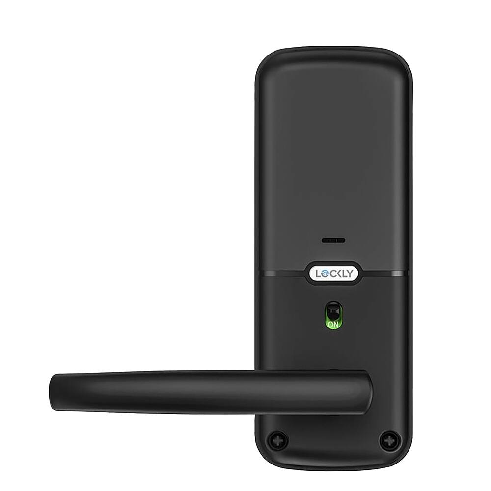Alt View 12. Lockly - Secure Pro Smart Lock Wi-Fi Replacement Latch with 3D Biometric Fingerprint/Keypad/App/Voice - Matte Black.