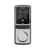 Lockly - Secure Pro Smart Lock Wi-Fi Retrofit Deadbolt with App/Touchscreen/Key Access - Satin Nickel - Front_Zoom