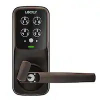 Lockly - Secure Pro Smart Lock Wi-Fi Replacement Latch with 3D Biometric Fingerprint/Keypad/App/Voice - Venetian Bronze - Front_Zoom