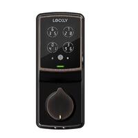 Lockly - Secure Pro Smart Lock Wi-Fi Replacement Deadbolt with 3D Biometric Fingerprint/Keypad/Voice Control Access - Venetian Bronze - Front_Zoom