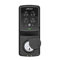 Lockly - Secure Pro Smart Lock Wi-Fi Replacement Deadbolt with 3D Biometric Fingerprint/Keypad/Voice Control Access - Matte Black - Front_Zoom