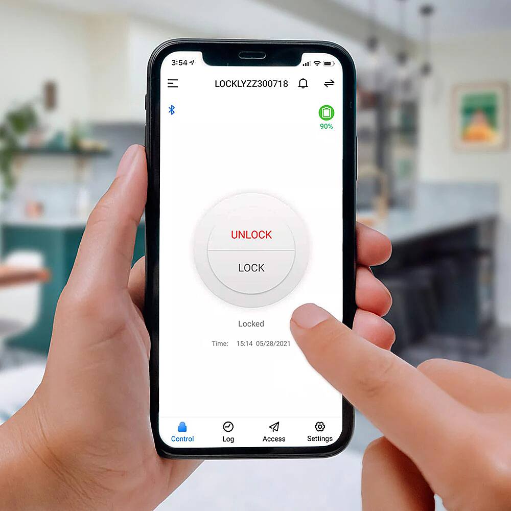 Alt View 16. Lockly - Secure Pro Smart Lock Wi-Fi Replacement Deadbolt with 3D Biometric Fingerprint/Keypad/Voice Control Access - Matte Black.