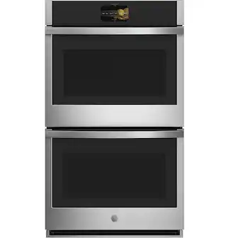 GE Profile - 30" Smart Built-In Double Electric Convection Wall Oven with Air Fry & Precision Cooking - Stainless Steel