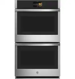 GE Profile - 30" Smart Built-In Double Electric Convection Wall Oven with Air Fry & Precision Cooking - Stainless Steel