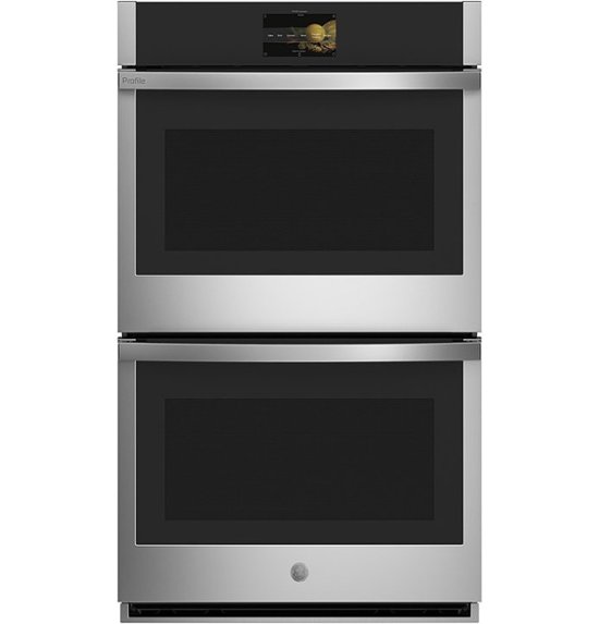 Front Zoom. GE Profile - 30" Smart Built-In Double Electric Convection Wall Oven with Air Fry & Precision Cooking - Stainless steel.