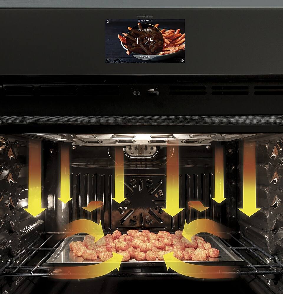 Alt View 22. GE Profile - 30" Smart Built-In Double Electric Convection Wall Oven with Air Fry & Precision Cooking - Stainless Steel.