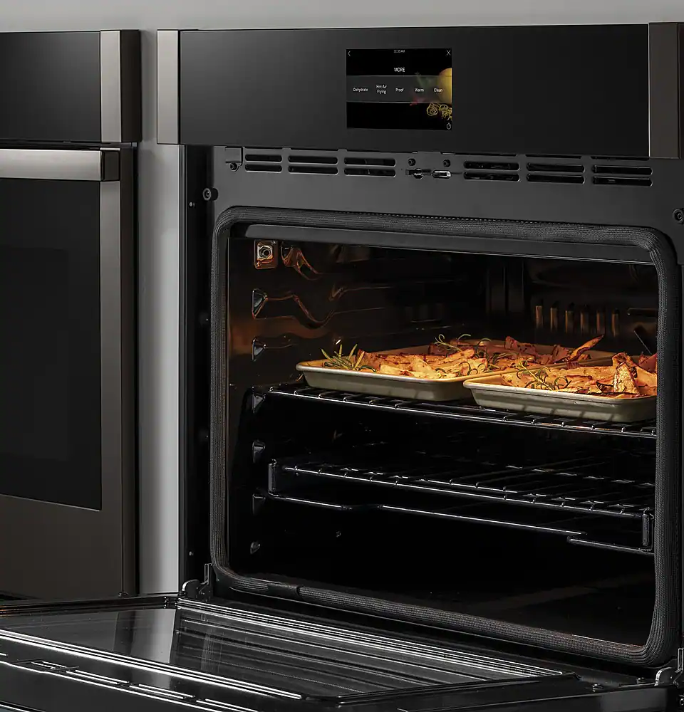 Alt View 26. GE Profile - 30" Smart Built-In Double Electric Convection Wall Oven with Air Fry & Precision Cooking - Stainless Steel.