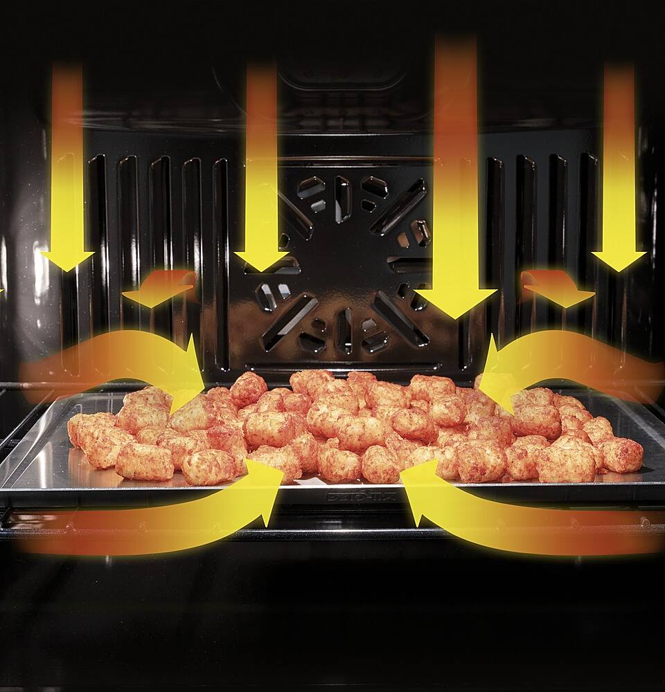 Alt View 32. GE Profile - 30" Smart Built-In Double Electric Convection Wall Oven with Air Fry & Precision Cooking - Stainless Steel.