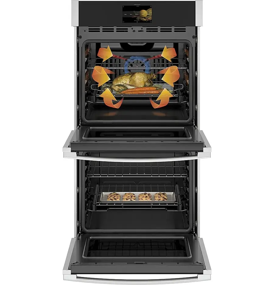 Alt View 13. GE Profile - 27" Smart Built-In Convection Double Wall Oven - Stainless Steel.