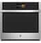 GE Profile - 30" Smart Built-In Single Electric Convection Wall Oven with Air Fry & Precision Cooking - Stainless Steel