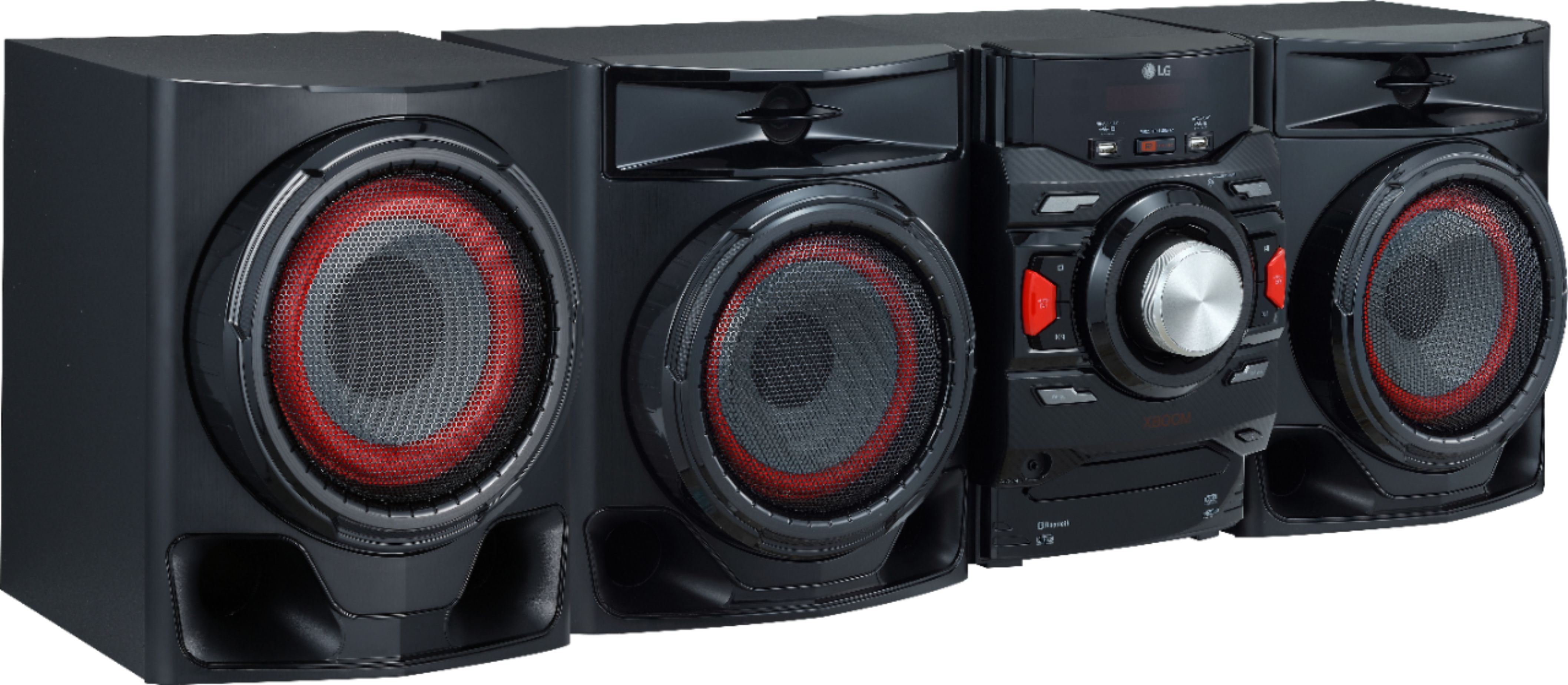 Angle View: LG - XBOOM 700W Main Unit and Speaker System Combo Set - Black