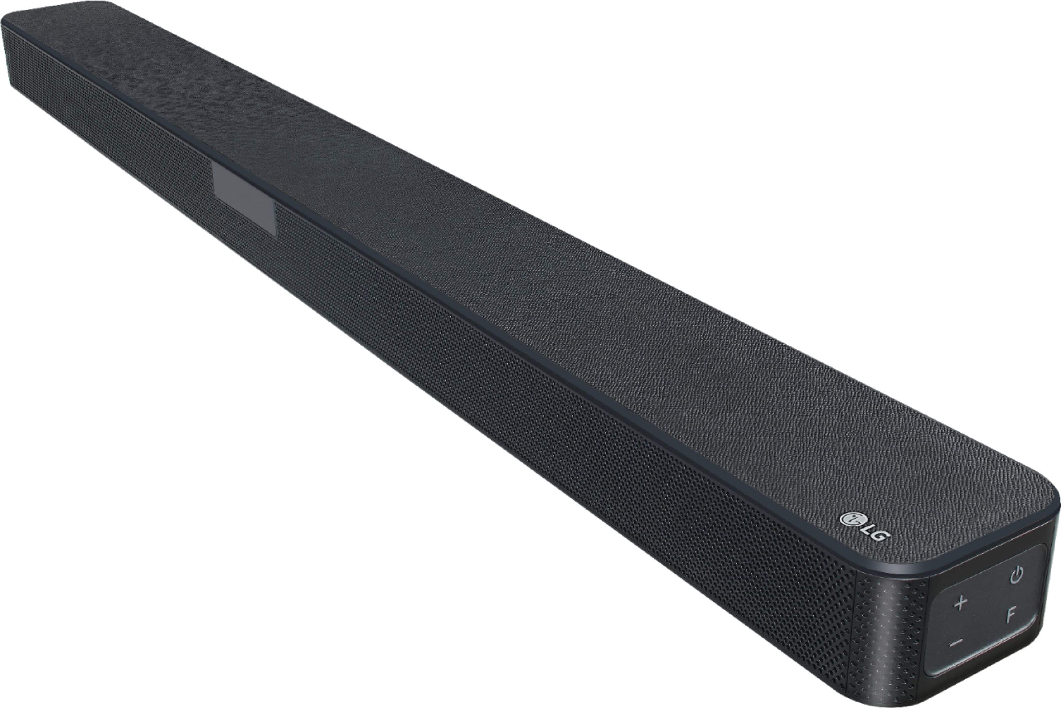 Left. LG - 2.1-Channel Soundbar with Wireless Subwoofer and DTS Virtual: X - Black.