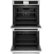 Angle. Café - 30" Built-In Double Electric Convection Wall Oven, Customizable - Stainless Steel.