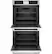 Angle. Café - 30" Built-In Double Electric Convection Wall Oven, Customizable - Stainless Steel.