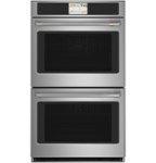 Front. Café - 30" Built-In Double Electric Convection Wall Oven, Customizable - Stainless Steel.
