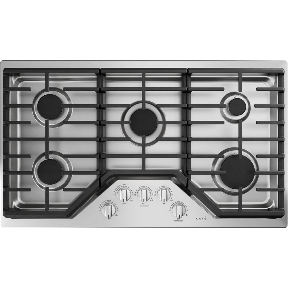 Front. Café - 36" Gas Cooktop, Customizable - Stainless Steel.