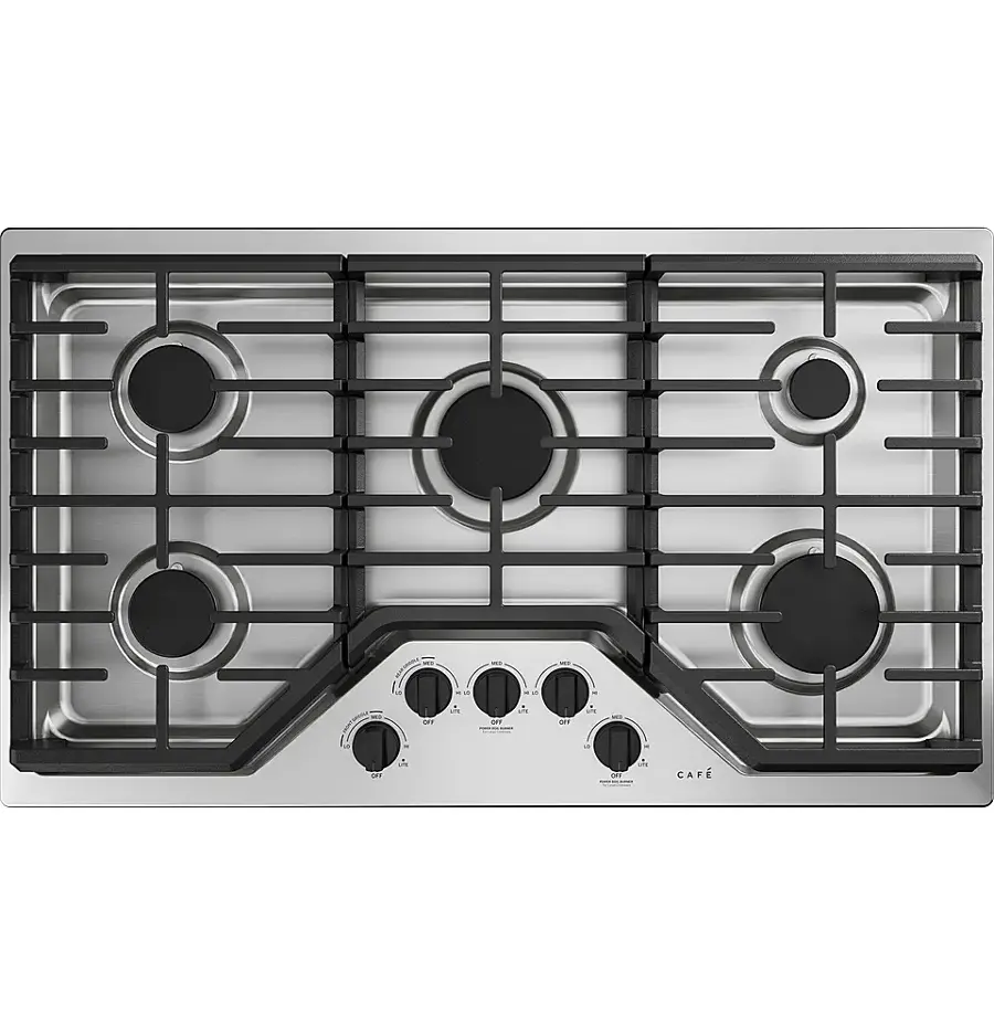 Alt View 22. Café - 36" Gas Cooktop, Customizable - Stainless Steel.