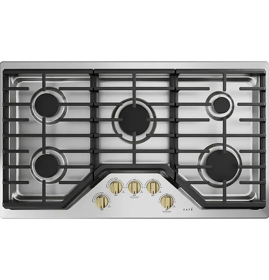 Alt View 23. Café - 36" Gas Cooktop, Customizable - Stainless Steel.