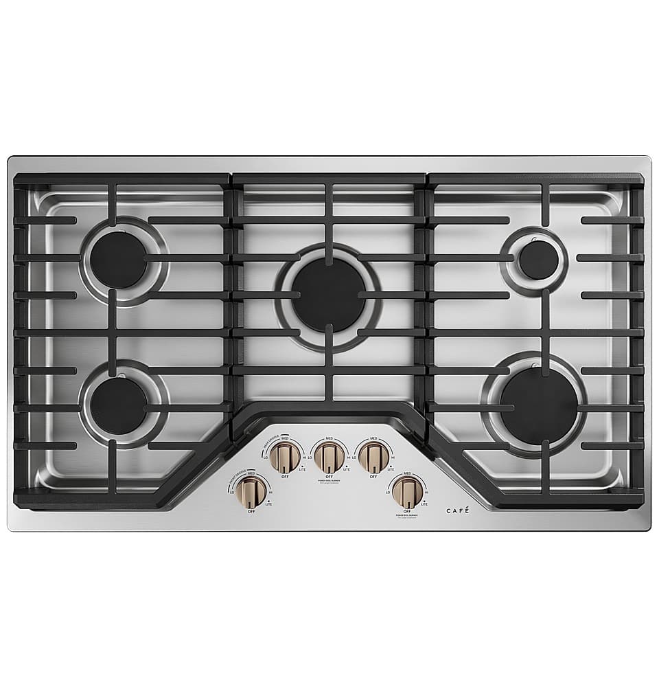 Alt View 25. Café - 36" Gas Cooktop, Customizable - Stainless Steel.