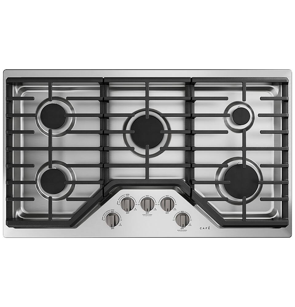 Alt View 26. Café - 36" Gas Cooktop, Customizable - Stainless Steel.