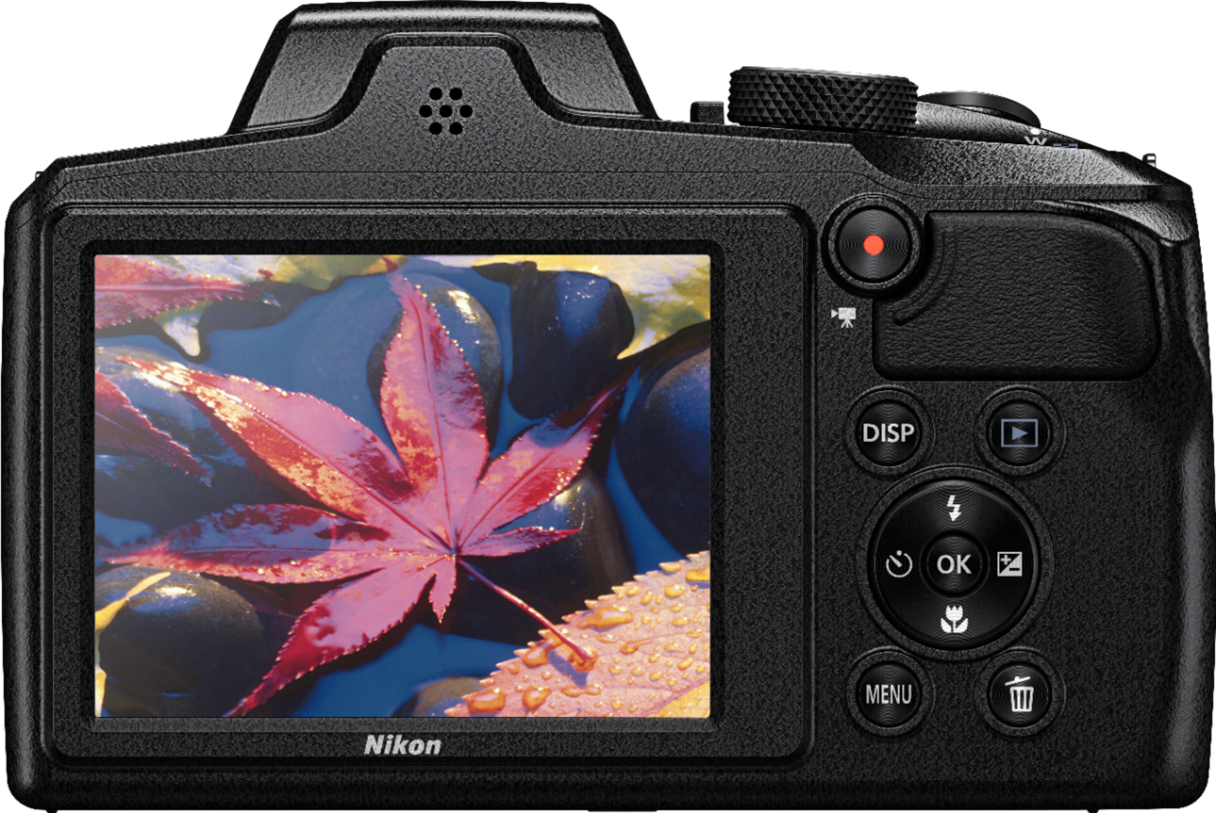 Back View: Nikon - Coolpix B600 16.0-Megapixel Digital Camera - Black