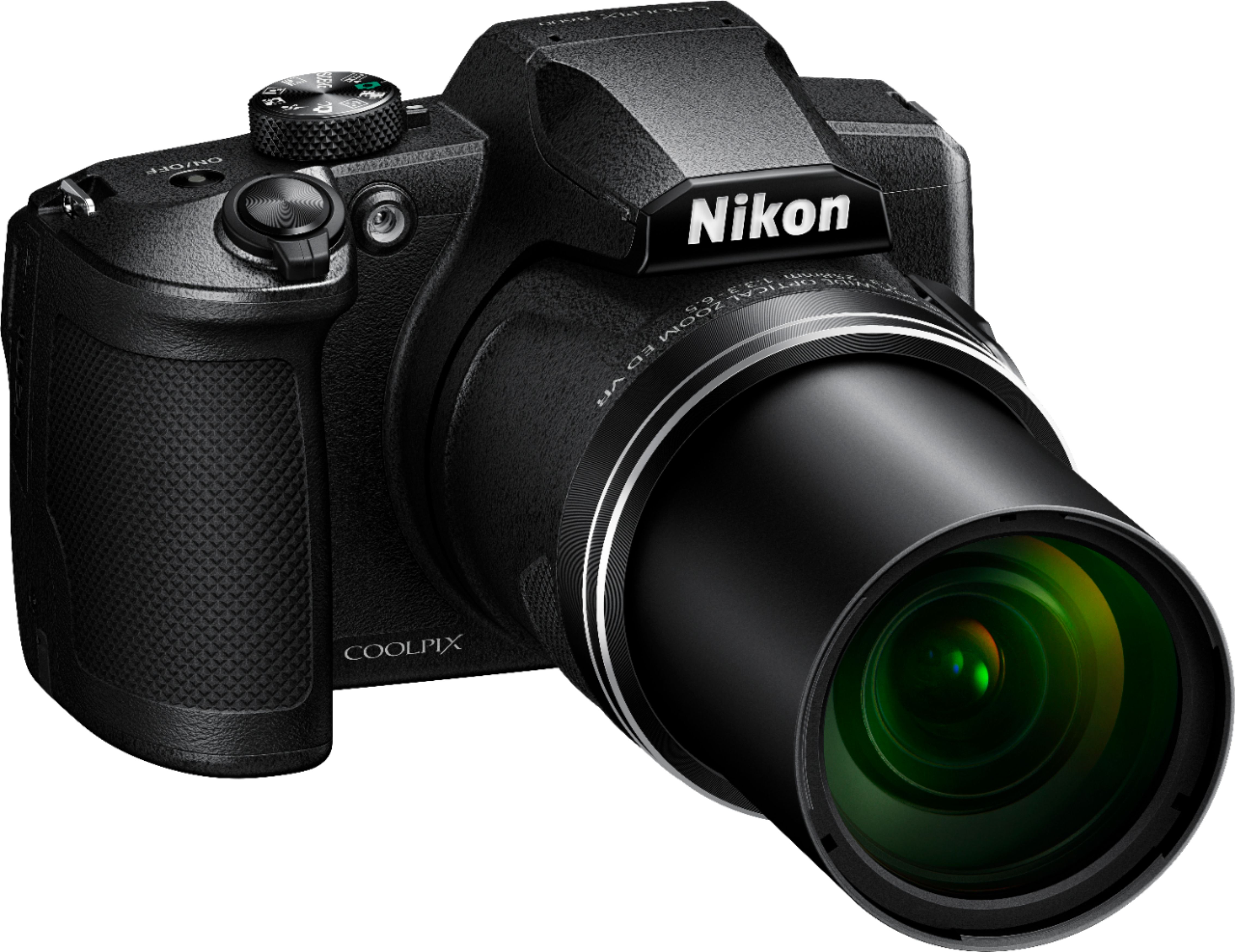Angle View: Nikon - Coolpix B600 16.0-Megapixel Digital Camera - Black