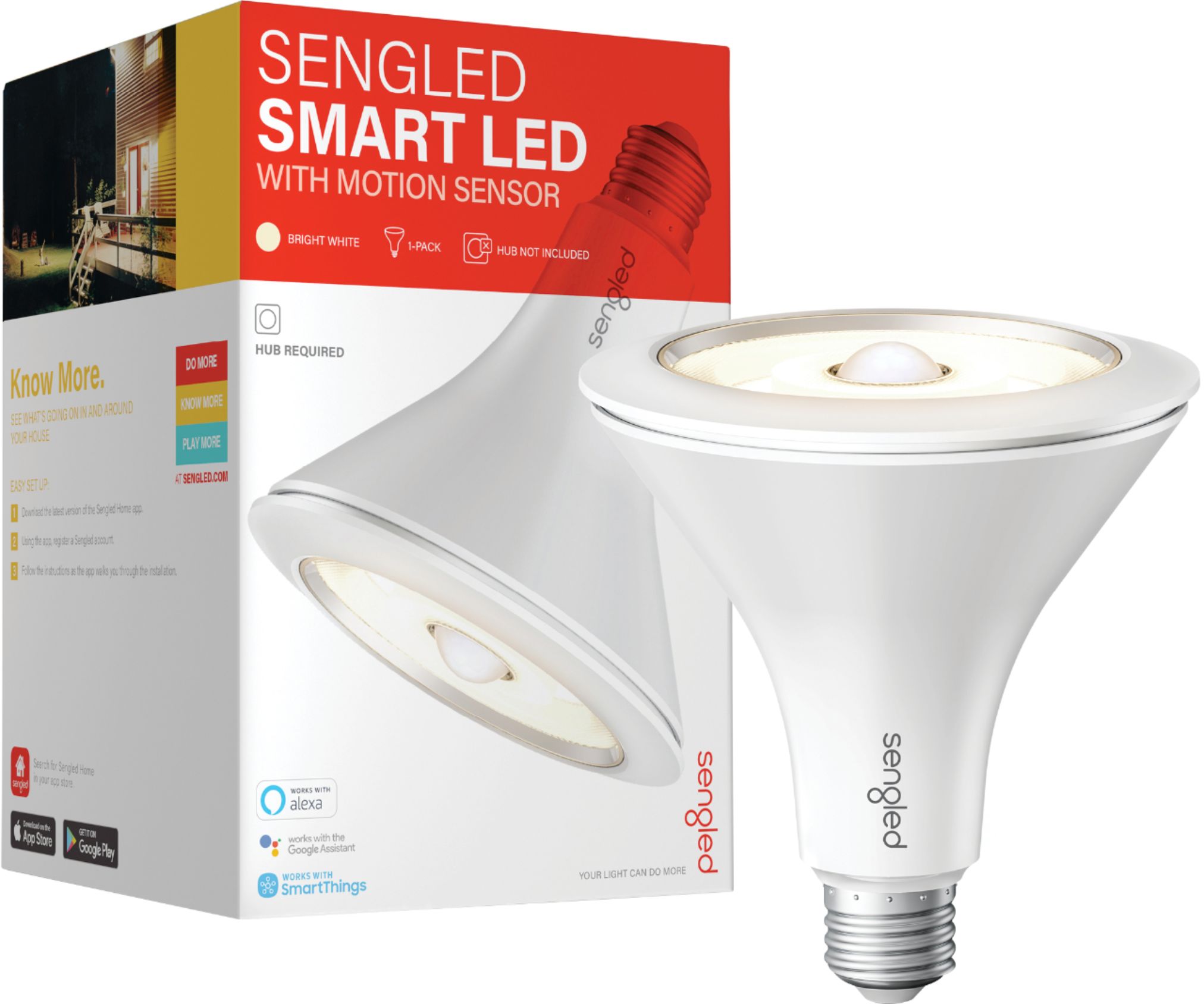 børn Definition tjener Sengled PAR38 Add-On Smart LED Bulb with Motion Sensor White E13-N11WA -  Best Buy