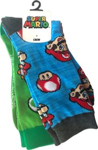Super Mario Bros. - Mario Casual Crew Socks (2-Pack) - Styles May Vary