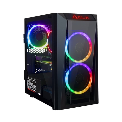 Rent to own CLX - SET Gaming Desktop - AMD Ryzen 5 2600 - 16GB Memory - NVIDIA GeForce GTX 1660 Ti - 1TB HDD + 120GB SSD - Black