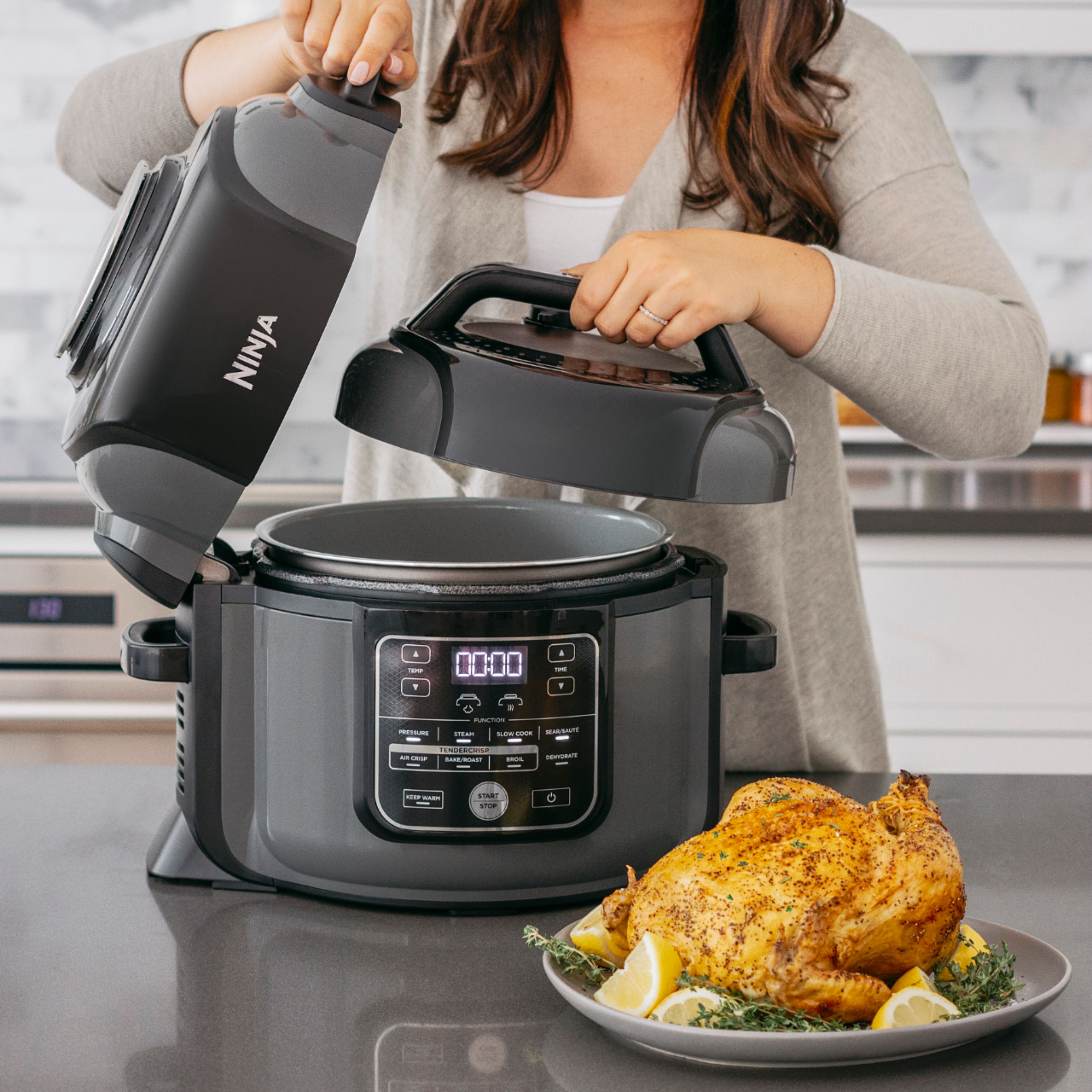 Ninja Foodi 8qt Digital Multi Cooker with Air Fryer Black OP401 - Best Buy