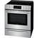 Left. Frigidaire - 5.0 Cu. Ft. Self-Cleaning Freestanding Electric Range - Stainless steel.