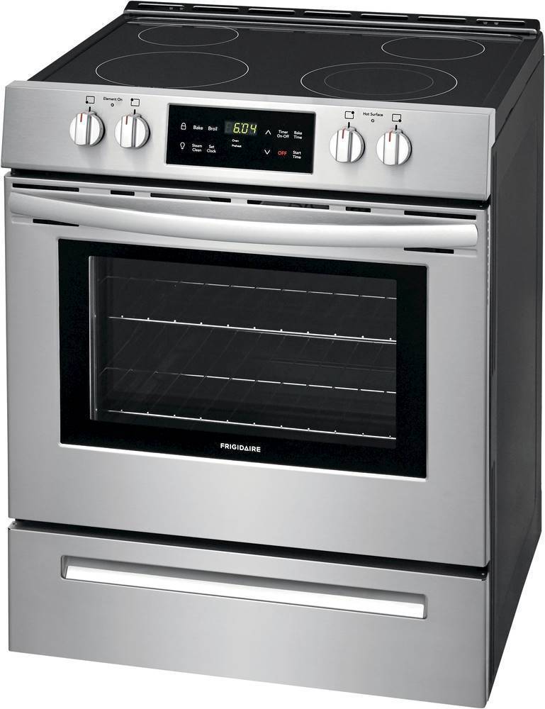 Left View: Frigidaire - 5.0 Cu. Ft. Freestanding Electric Range - Stainless steel
