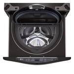 LG - 27" SideKick 1.0 Cu. Ft. 6-Cycle High-Efficiency Pedestal Washer - Black Steel - Front_Standard
